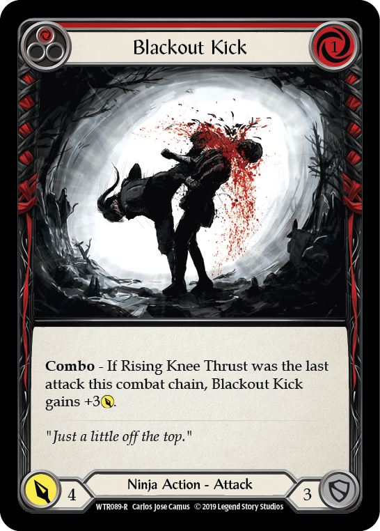 Blackout Kick (Red) [WTR089-R] (Welcome to Rathe)  Alpha Print Rainbow Foil | Boutique FDB TCG