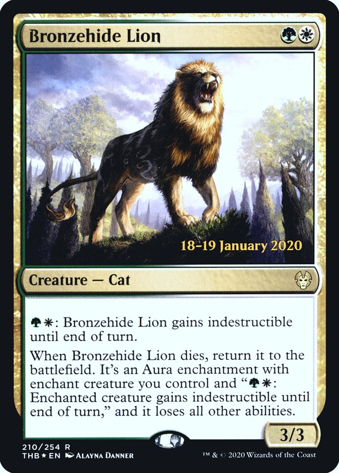 Bronzehide Lion [Theros Beyond Death Prerelease Promos] | Boutique FDB TCG