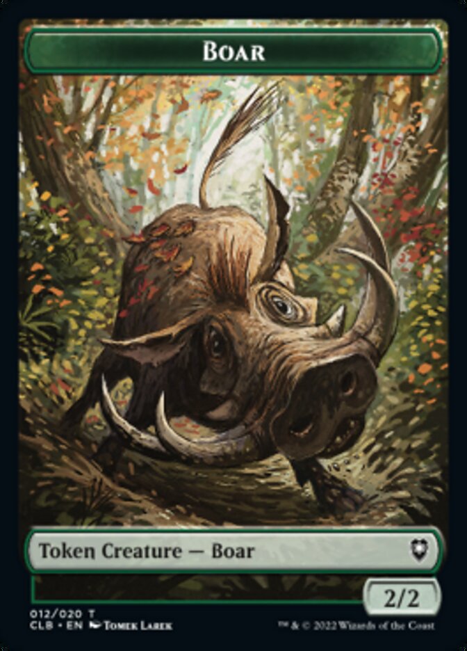 Boar Token [Commander Legends: Battle for Baldur's Gate Tokens] | Boutique FDB TCG