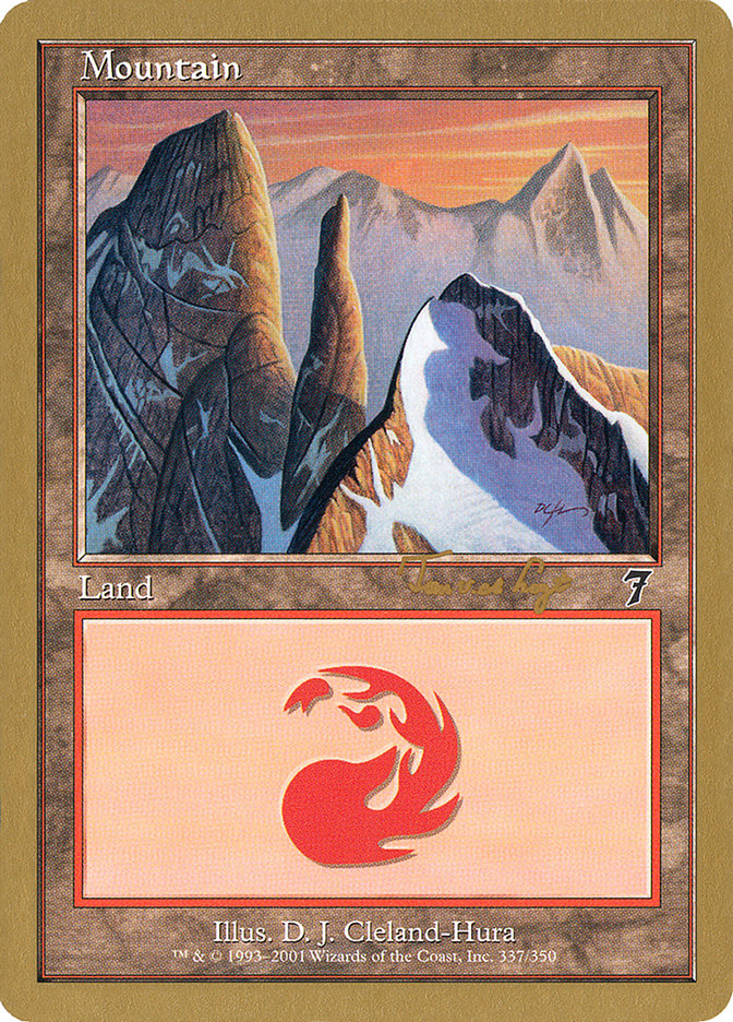 Mountain (337) (Tom van de Logt) [World Championship Decks 2001] | Boutique FDB TCG