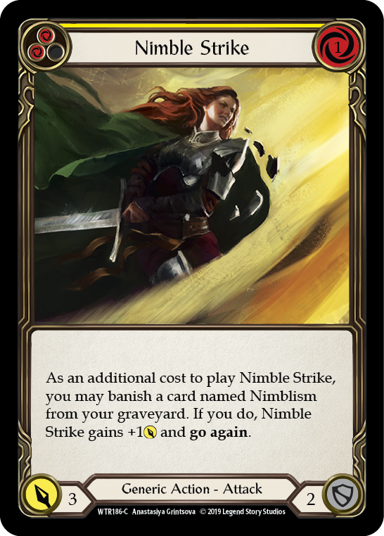 Nimble Strike (Yellow) [WTR186-C] (Welcome to Rathe)  Alpha Print Normal | Boutique FDB TCG