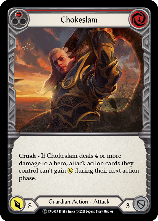 Chokeslam (Red) [U-CRU035] (Crucible of War Unlimited)  Unlimited Rainbow Foil | Boutique FDB TCG