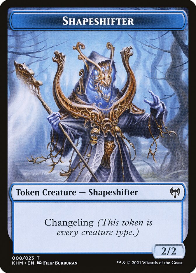 Elf Warrior // Shapeshifter Double-Sided Token [Kaldheim Tokens] | Boutique FDB TCG