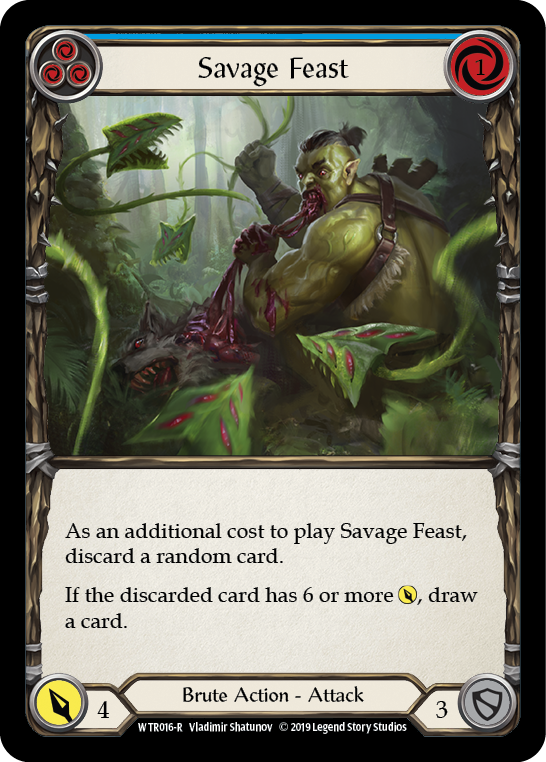 Savage Feast (Blue) [WTR016-R] (Welcome to Rathe)  Alpha Print Normal | Boutique FDB TCG