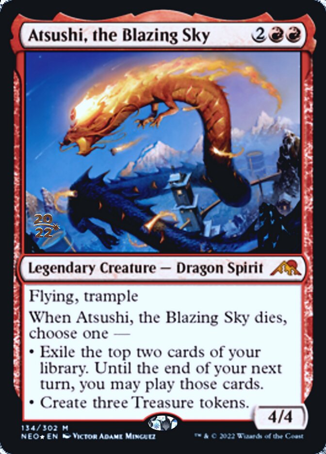 Atsushi, the Blazing Sky [Kamigawa: Neon Dynasty Prerelease Promos] | Boutique FDB TCG