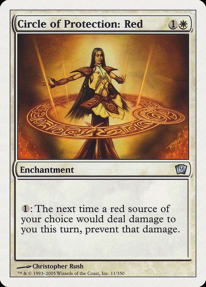Circle of Protection: Red [Ninth Edition] | Boutique FDB TCG