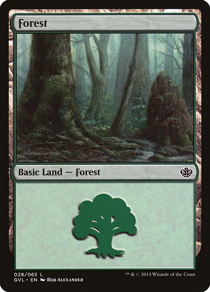 Forest (28) (Garruk vs. Liliana) [Duel Decks Anthology] | Boutique FDB TCG