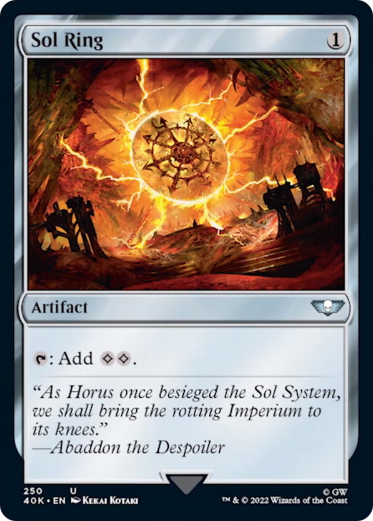 Sol Ring (250) (Surge Foil) [Warhammer 40,000] | Boutique FDB TCG