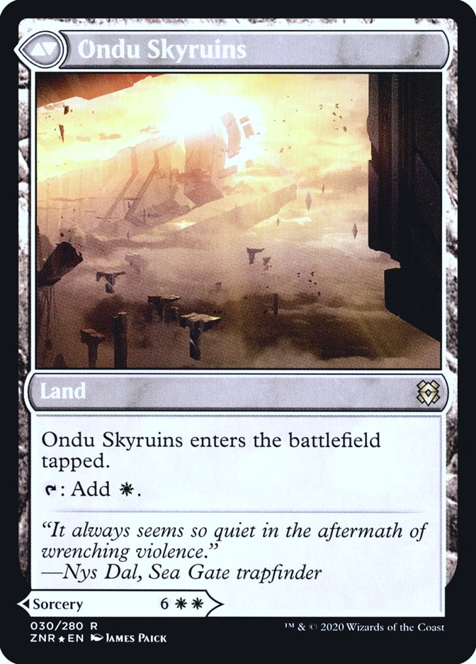 Ondu Inversion // Ondu Skyruins [Zendikar Rising Prerelease Promos] | Boutique FDB TCG