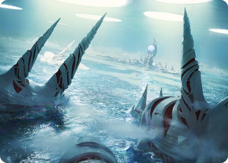 Seachrome Coast Art Card [Phyrexia: All Will Be One Art Series] | Boutique FDB TCG