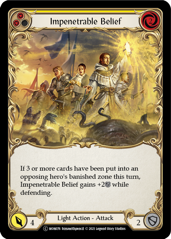 Impenetrable Belief (Yellow) [U-MON076] (Monarch Unlimited)  Unlimited Normal | Boutique FDB TCG