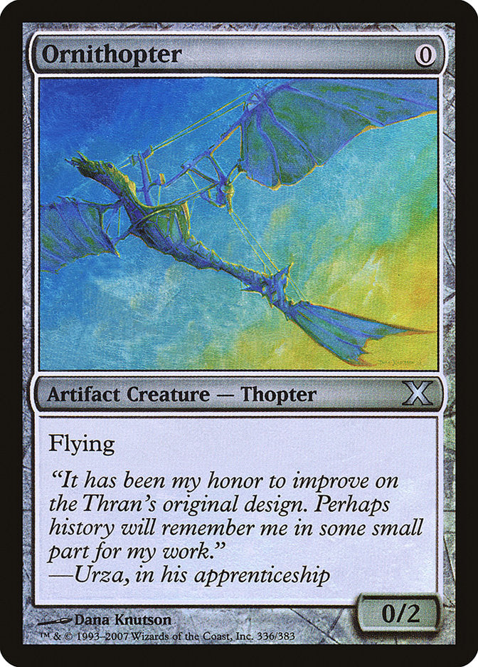 Ornithopter (Premium Foil) [Tenth Edition] | Boutique FDB TCG