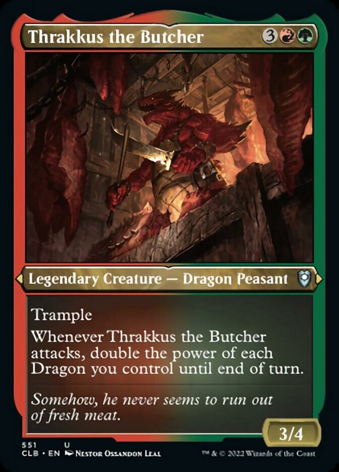 Thrakkus the Butcher (Foil Etched) [Commander Legends: Battle for Baldur's Gate] | Boutique FDB TCG