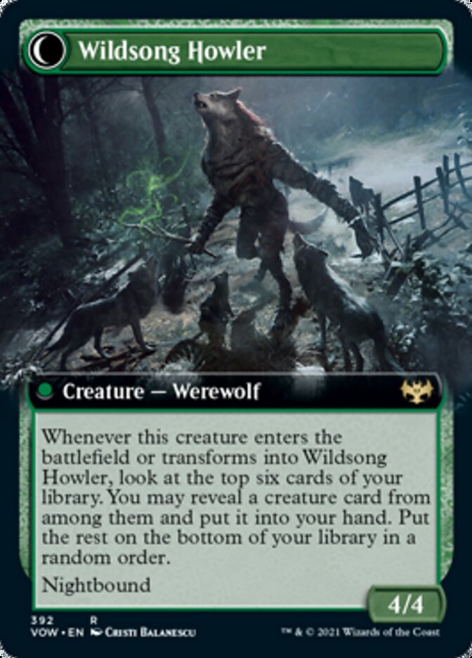 Howlpack Piper // Wildsong Howler (Extended Art) [Innistrad: Crimson Vow] | Boutique FDB TCG