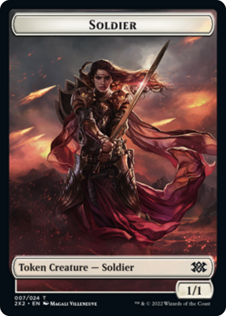 Boar // Soldier Double-Sided Token [Double Masters 2022 Tokens] | Boutique FDB TCG