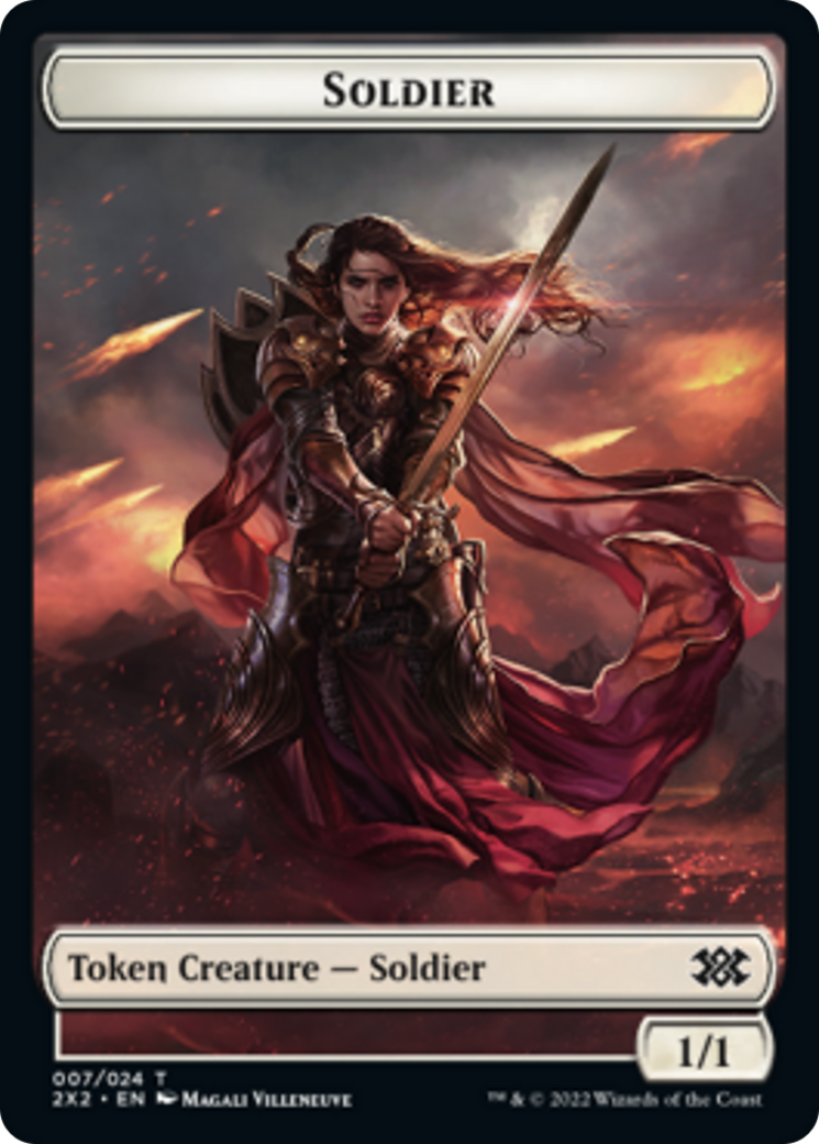 Egg // Soldier Double-Sided Token [Double Masters 2022 Tokens] | Boutique FDB TCG