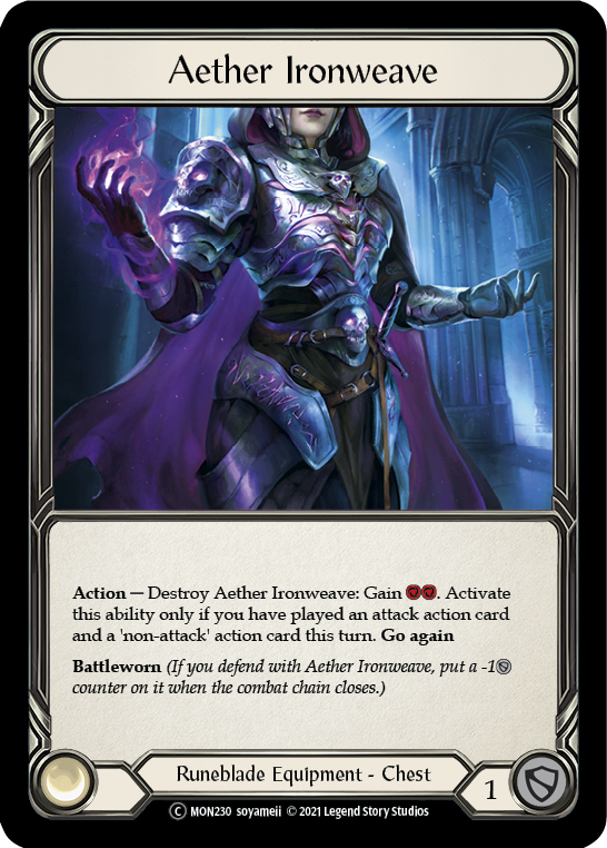 Aether Ironweave [U-MON230-RF] (Monarch Unlimited)  Unlimited Rainbow Foil | Boutique FDB TCG