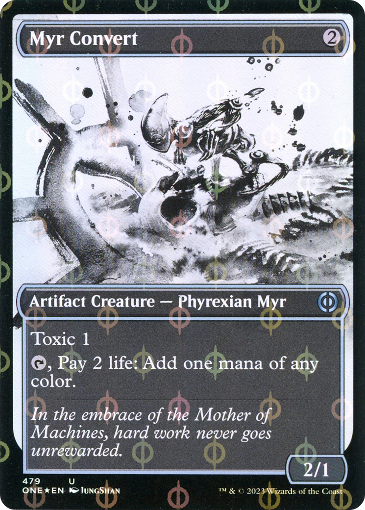 Myr Convert (Showcase Ichor Step-and-Compleat Foil) [Phyrexia: All Will Be One] | Boutique FDB TCG