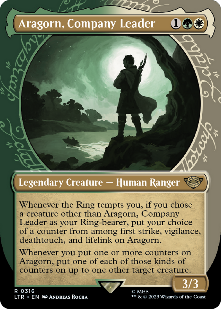 Aragorn, Company Leader (Showcase Ring Frame) [The Lord of the Rings: Tales of Middle-Earth] | Boutique FDB TCG