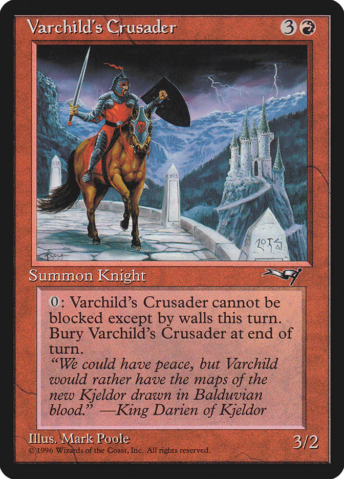 Varchild's Crusader (Brown Horse) [Alliances] | Boutique FDB TCG
