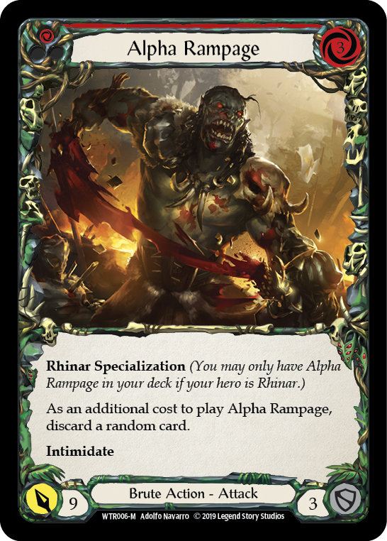 Alpha Rampage [WTR006-M] (Welcome to Rathe)  Alpha Print Normal | Boutique FDB TCG