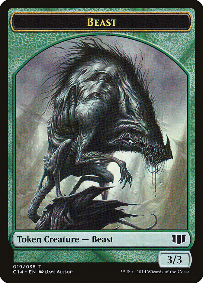 Elemental // Beast (019/036) Double-Sided Token [Commander 2014 Tokens] | Boutique FDB TCG