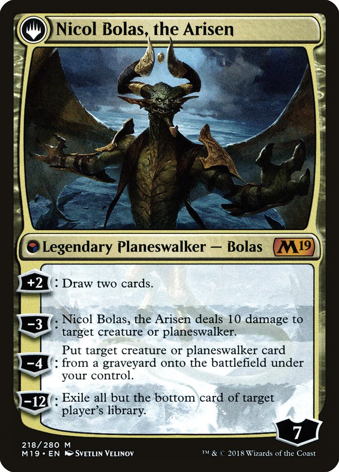 Nicol Bolas, the Ravager // Nicol Bolas, the Arisen [Core Set 2019 Prerelease Promos] | Boutique FDB TCG