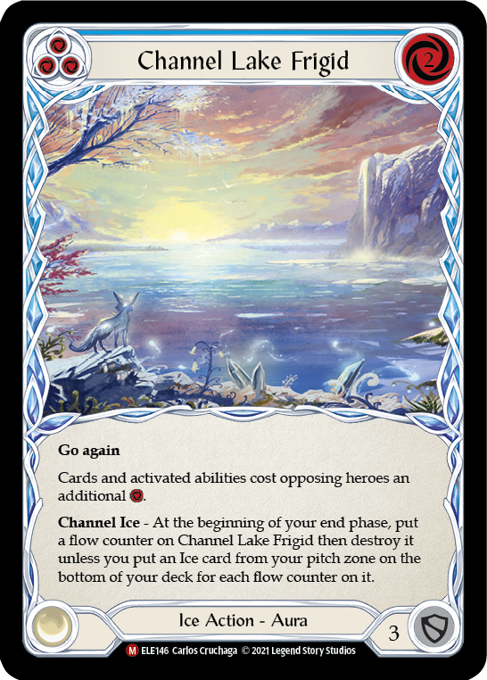 Channel Lake Frigid (Alternate Art) [ELE146] (Tales of Aria)  1st Edition Rainbow Foil | Boutique FDB TCG