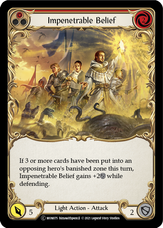 Impenetrable Belief (Red) [U-MON075] (Monarch Unlimited)  Unlimited Normal | Boutique FDB TCG