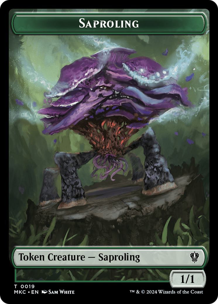 Saproling // Morph Double-Sided Token [Murders at Karlov Manor Commander Tokens] | Boutique FDB TCG