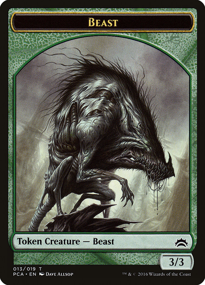 Beast // Saproling Double-Sided Token [Planechase Anthology Tokens] | Boutique FDB TCG