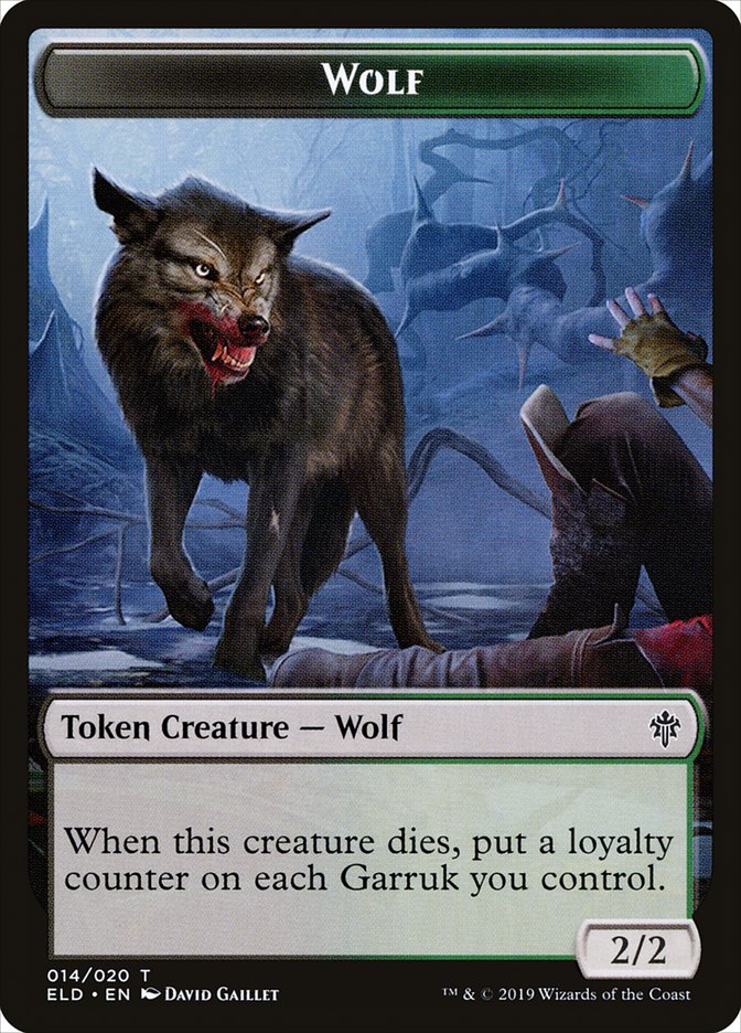 Wolf Token [Throne of Eldraine Tokens] | Boutique FDB TCG