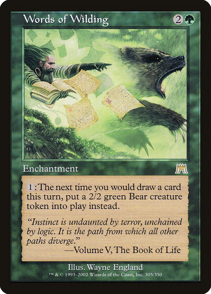 Words of Wilding [Onslaught] | Boutique FDB TCG