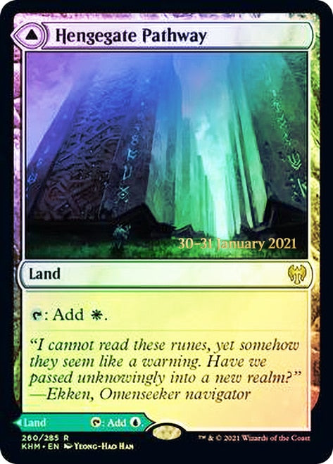 Hengegate Pathway // Mistgate Pathway [Kaldheim Prerelease Promos] | Boutique FDB TCG