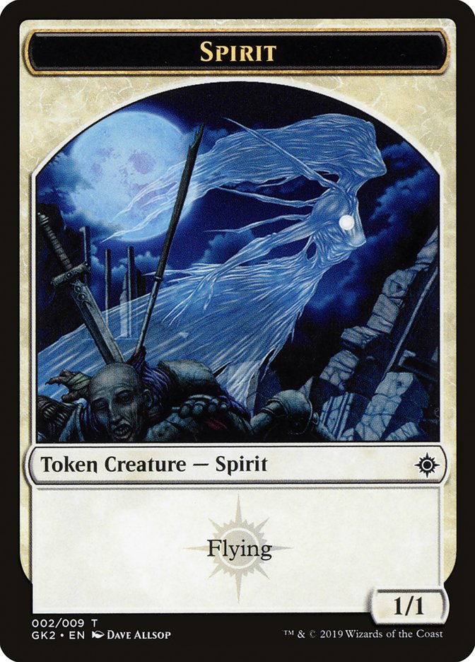 Spirit (002) // Spirit (010) Double-Sided Token [Ravnica Allegiance Guild Kit Tokens] | Boutique FDB TCG