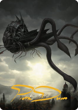 Nautiloid Ship Art Card (Gold-Stamped Signature) [Commander Legends: Battle for Baldur's Gate Art Series] | Boutique FDB TCG