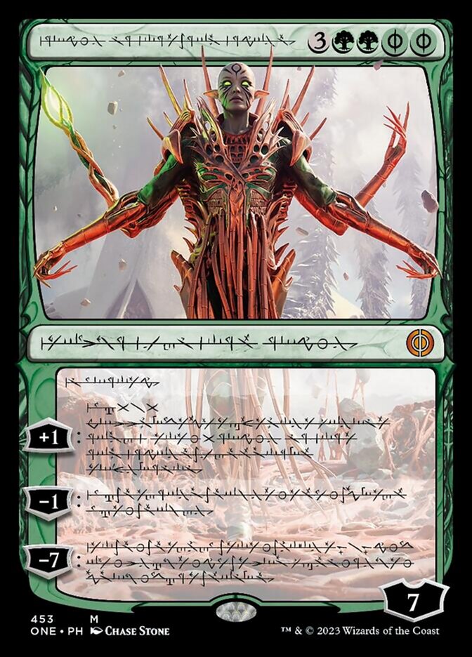 Nissa, Ascended Animist (Phyrexian Step-and-Compleat Foil) [Phyrexia: All Will Be One] | Boutique FDB TCG