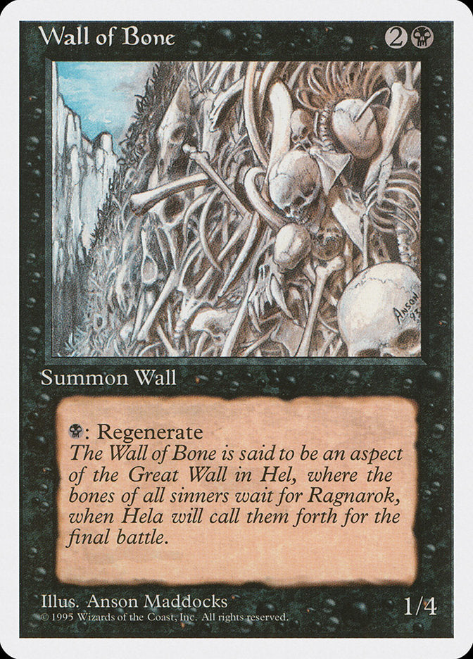 Wall of Bone [Fourth Edition] | Boutique FDB TCG