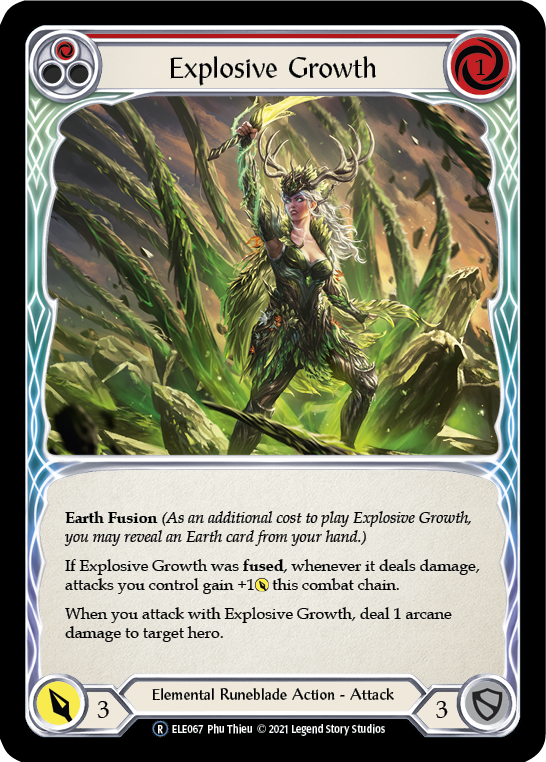 Explosive Growth (Red) [U-ELE067] (Tales of Aria Unlimited)  Unlimited Rainbow Foil | Boutique FDB TCG