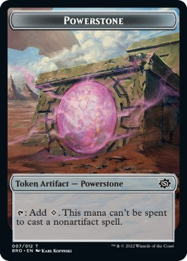 Powerstone // Golem Double-Sided Token [The Brothers' War Tokens] | Boutique FDB TCG