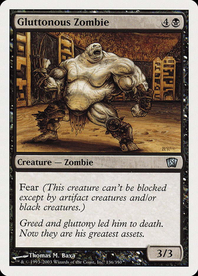 Gluttonous Zombie [Eighth Edition] | Boutique FDB TCG