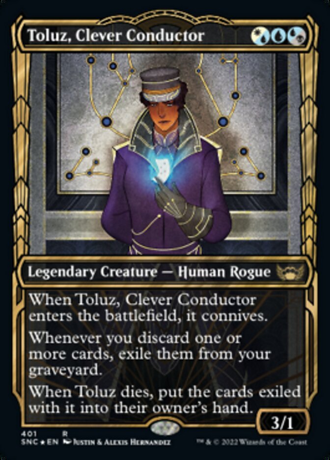 Toluz, Clever Conductor (Showcase Golden Age Gilded Foil) [Streets of New Capenna] | Boutique FDB TCG