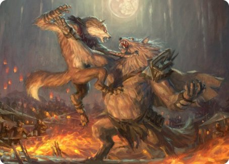 Duel for Dominance Art Card [Innistrad: Midnight Hunt Art Series] | Boutique FDB TCG