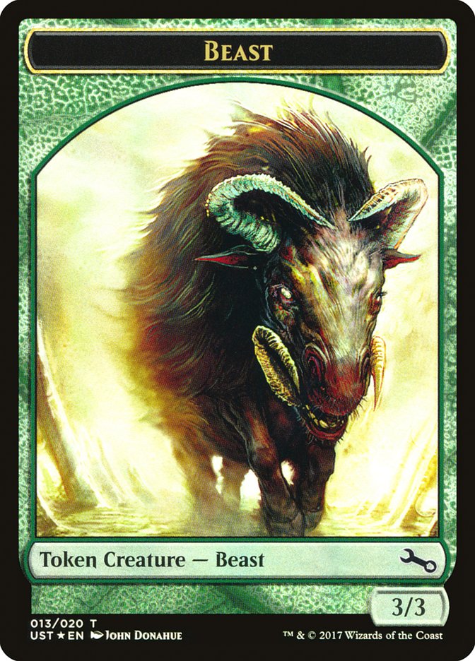 Beast // Beast Double-Sided Token [Unstable Tokens] | Boutique FDB TCG