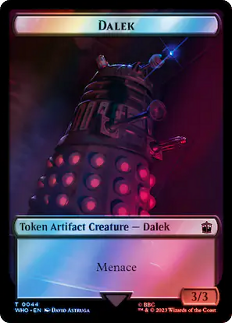 Dalek // Cyberman Double-Sided Token (Surge Foil) [Doctor Who Tokens] | Boutique FDB TCG