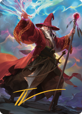 Elminster Art Card (36) (Gold-Stamped Signature) [Commander Legends: Battle for Baldur's Gate Art Series] | Boutique FDB TCG