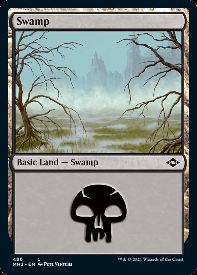 Swamp (486) (Foil Etched) [Modern Horizons 2] | Boutique FDB TCG