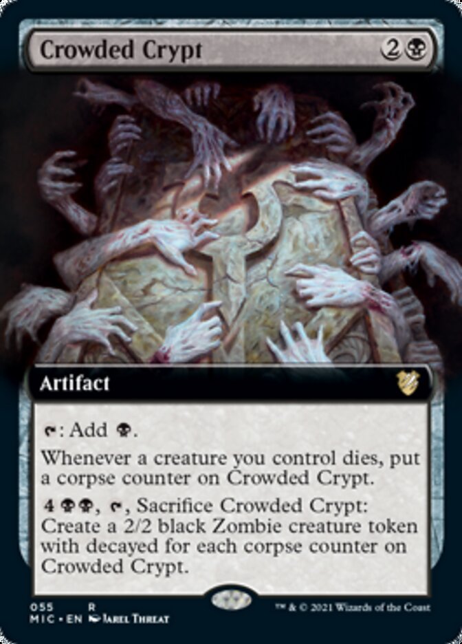 Crowded Crypt (Extended Art) [Innistrad: Midnight Hunt Commander] | Boutique FDB TCG