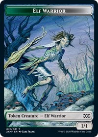 Elf Warrior // Plant Double-Sided Token [Double Masters Tokens] | Boutique FDB TCG