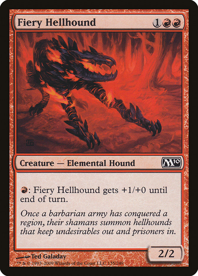 Fiery Hellhound [Magic 2010] | Boutique FDB TCG